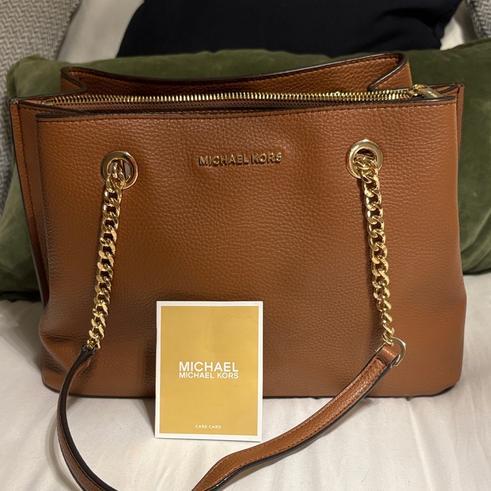 Michael Kors Tan Leather Shoulder Bag